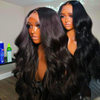 Brazilian Human Hair Honey Blonde 13X6 180% GluelessBody Wave Highlight Lace Frontal Wigs Human Hair