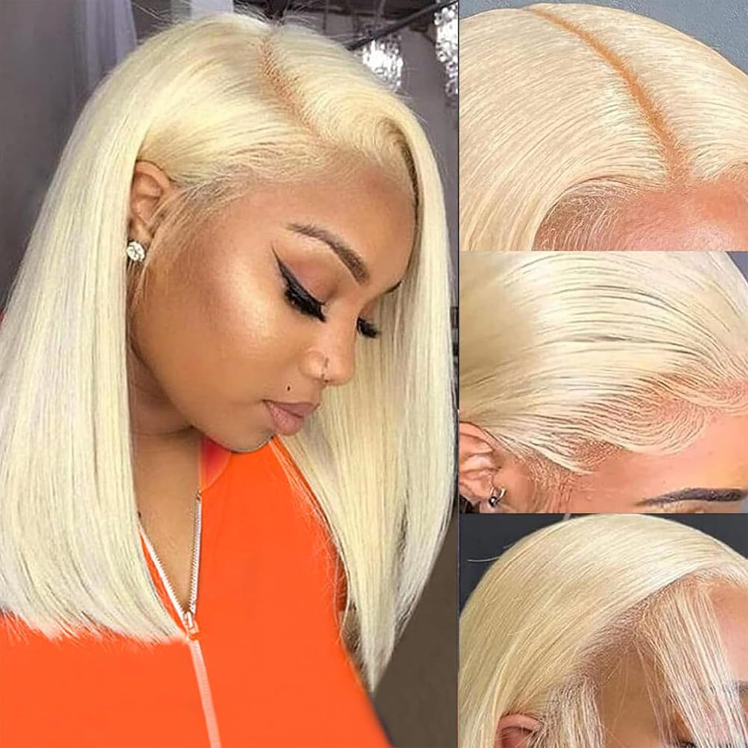 613 Bob Wig Human Hair 13x4 Frontal Lace Wig 