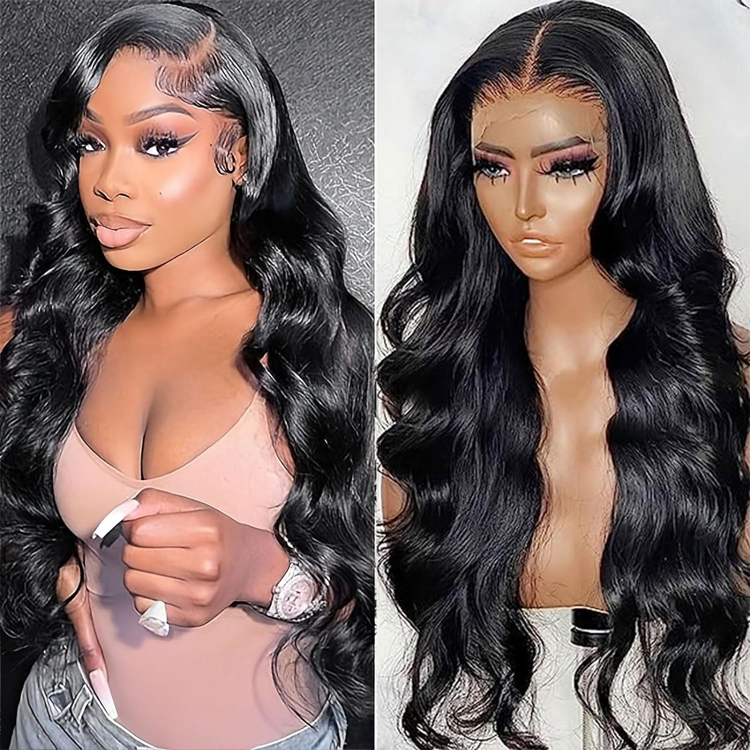 26inch Wig Human Hair Lace Front Body Wave Long 13*4 Lace Virgin Hair Highlight