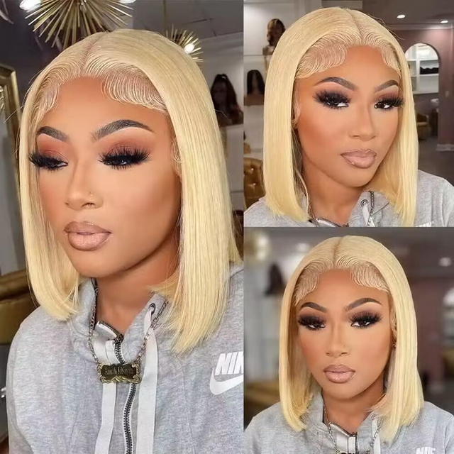 613 Bob Wig Human Hair 13x4 Frontal Lace Wig 