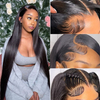 13x6 hd human hair Lace front Wig 24inch 