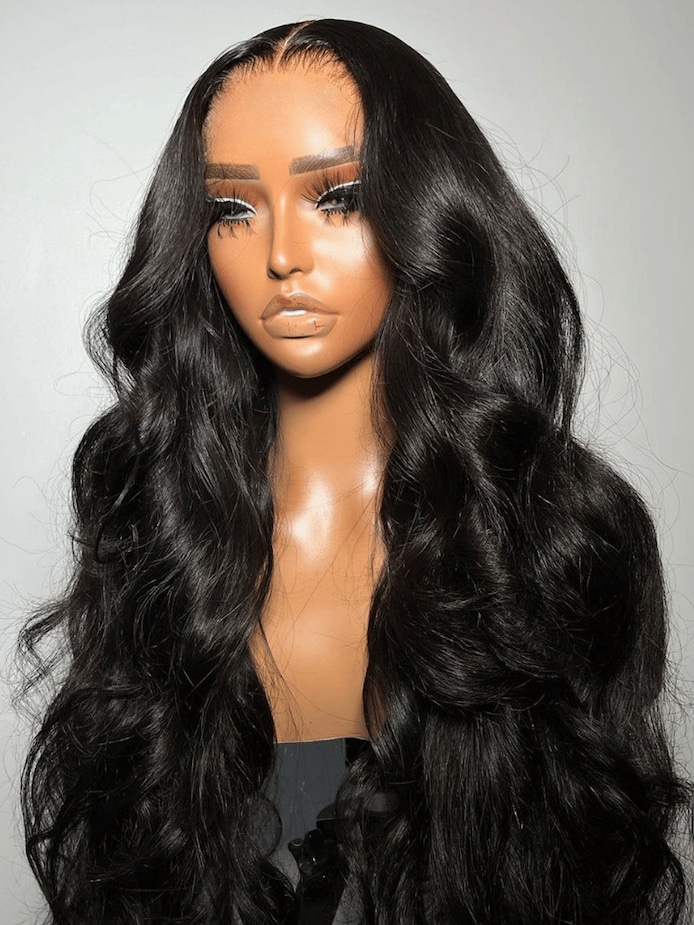 Brazilian Human Hair Honey Blonde 13X6 180% GluelessBody Wave Highlight Lace Frontal Wigs Human Hair