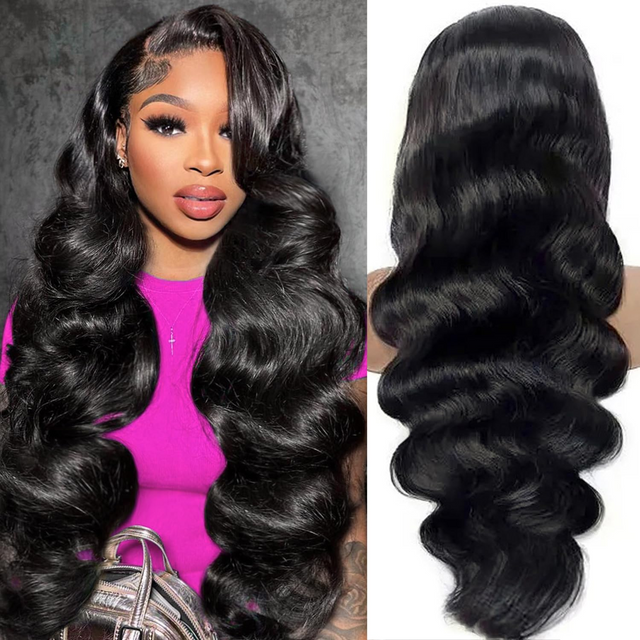 26inch Wig Human Hair Lace Front Body Wave Long 13*4 Lace Virgin Hair Highlight